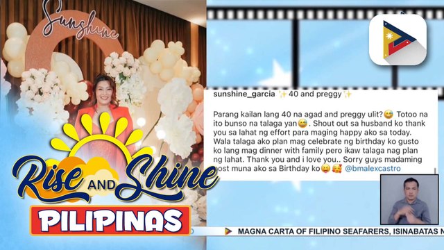 TALK BIZ | Former sexbomb member na si Sunshine Garcia, inanunsiyong buntis siya at the age 40