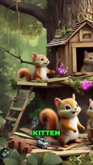 Unbreakable Friendship- Squirrel, Kitten & Pup Adventures