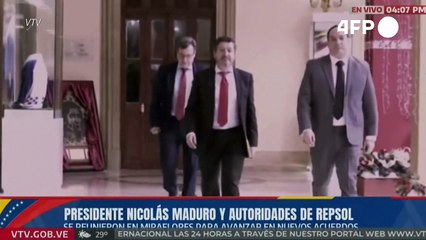 下载视频: Maduro se reúne con directivos de Repsol en medio de tensión Venezuela-España