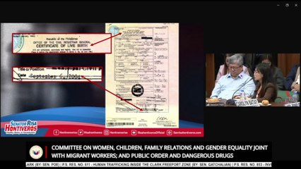 "Place of birth [ay] Misamis Oriental, eh you just told us na pinanganak kayo sa Fukien": Hontiveros