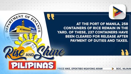 Port congestion, hindi dahilan kung bakit may mga bigas na hindi nare-release sa mga pantalan ayon sa BOC