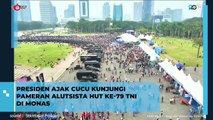 Presiden Ajak Cucu Hadiri Pameran Alutsista di HUT Ke-79 TNI di Monas