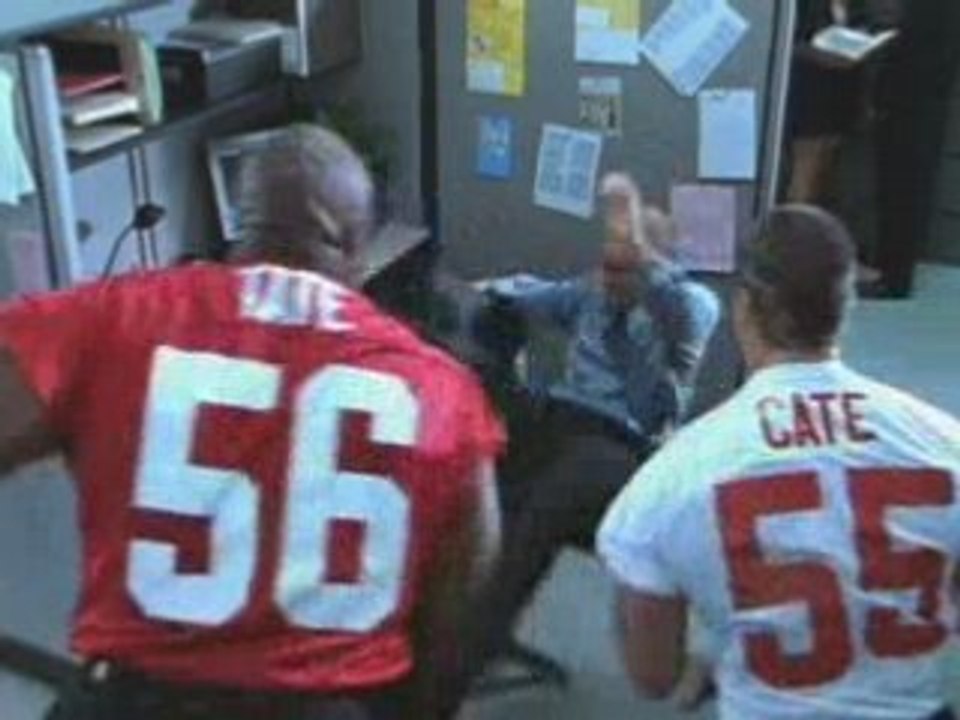 Duo linebacker terry tate - office linebacker - draft day