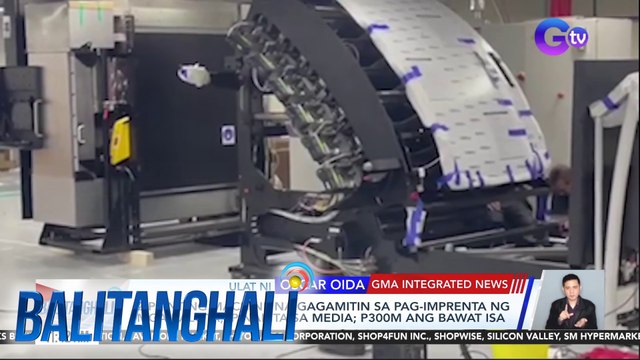 2 printing machine na gagamitin sa pag-imprenta ng mga balota, ipinakita sa media; P300M ang bawat isa | Balitanghali