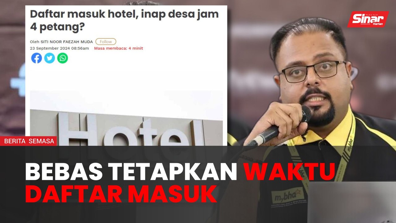 Hotel, inap desa bebas tetapkan waktu daftar masuk