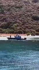 Yunan botu bu kez Datça kıyısına geldi; üstelik maskeli bir kişi karaya çıktı