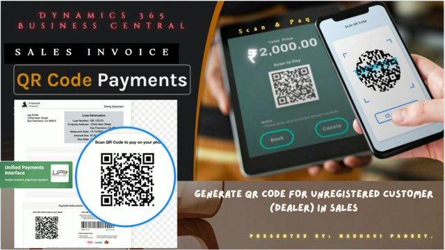 Generate QR Code for a Sales Invoice in Business Central | Scan to Pay QR Code of a Sales Bill #googlelens #Upi #d365bc