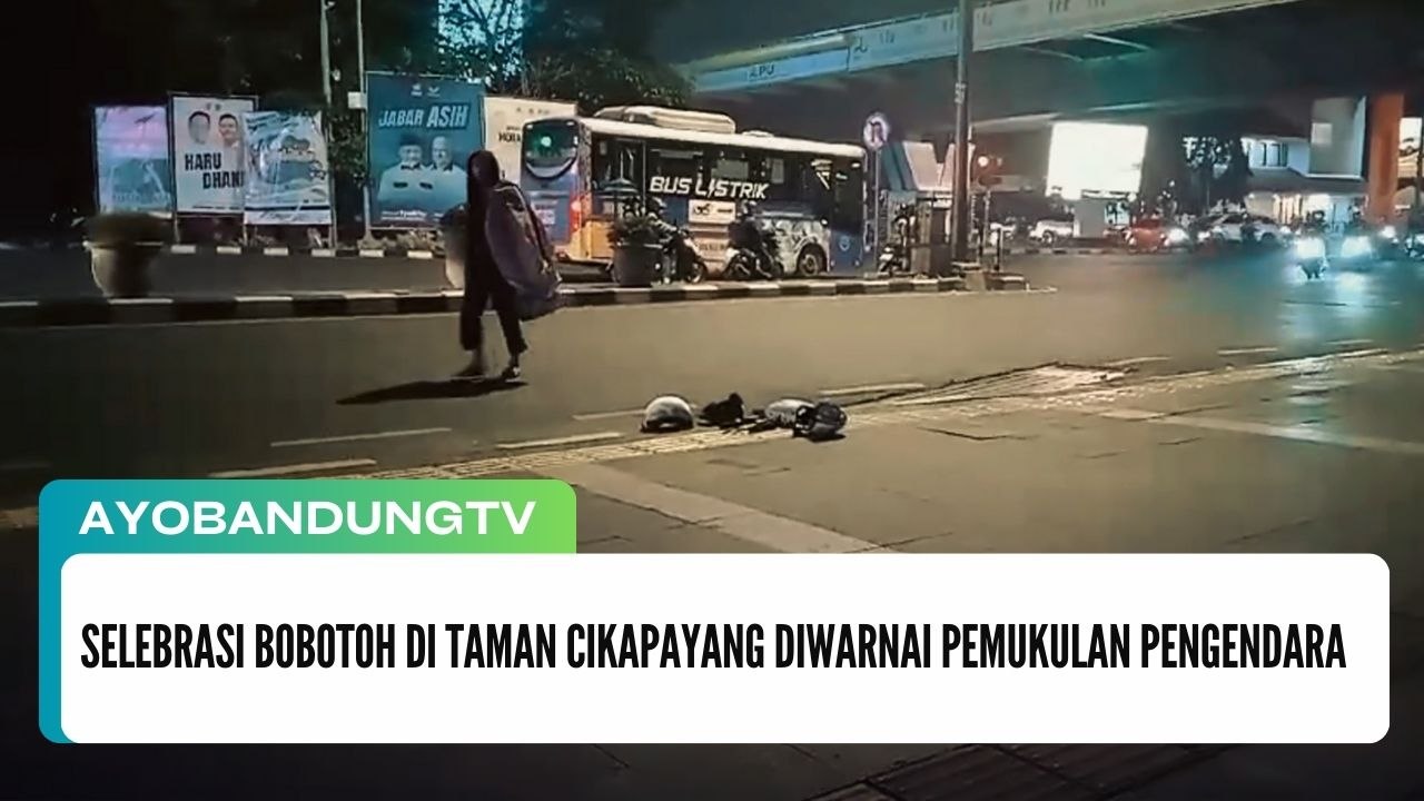Selebrasi Bobotoh di Taman Cikapayang Diwarnai Pemukulan Pengendara