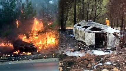 Bodrum'da ormanı yakan kaza