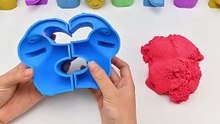 Learn Colors with Kinetic Sand Rainbow Elephant ｜ Learning Video for Kids