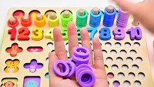 Best Learning Numbers & Counting Shapes ｜ Toddler Learning Video with wooden toy set