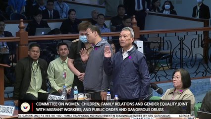 下载视频: Tony Yang takes oath at the Senate hearing on illegal POGO