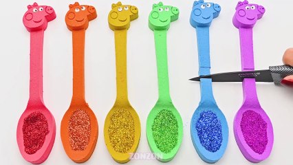 Wheels on the Bus ｜ Making peppa pig spoon with sand ｜ Nursery Rhymes & Kids Songs