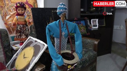 İclal Macit, Atık Malzemelerle Sanat Eserleri Yaratıyor