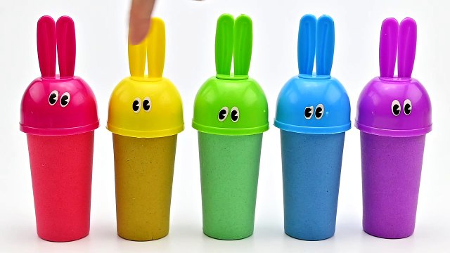 Ten Little Buses Song ｜ Play with Rabbit ice cream kinetic sand ｜ Nursery Rhymes & Kids Songs