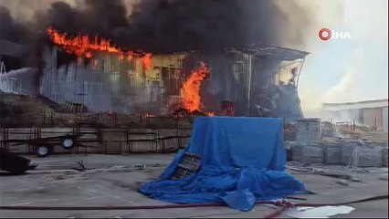 Yem fabrikası alevlere teslim oldu!