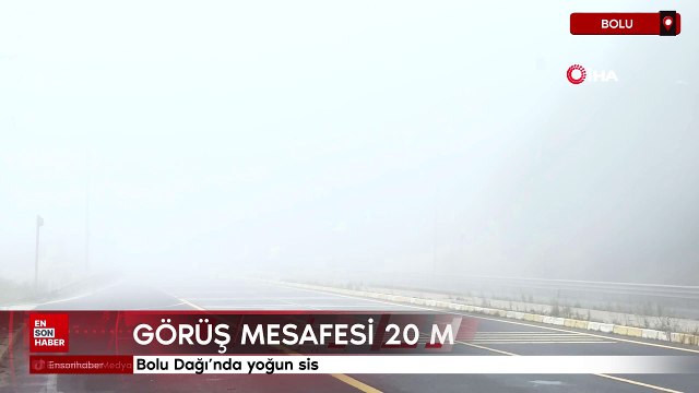 Bolu Dağı’nda yoğun sis: Görüş mesafesi 20 metreye düştü