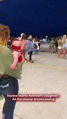 Marine Dad Meets Daughter for the First Time After Deployment