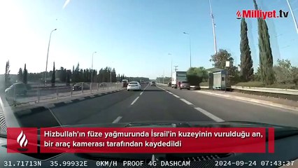 İsrail'in vurulduğu an kamerada