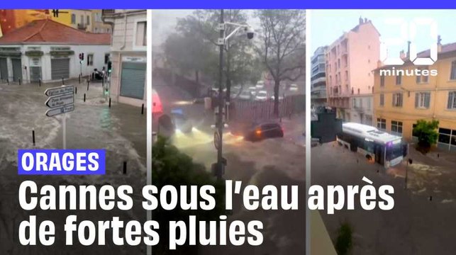 Inondations impressionnantes à Cannes après de violents orages