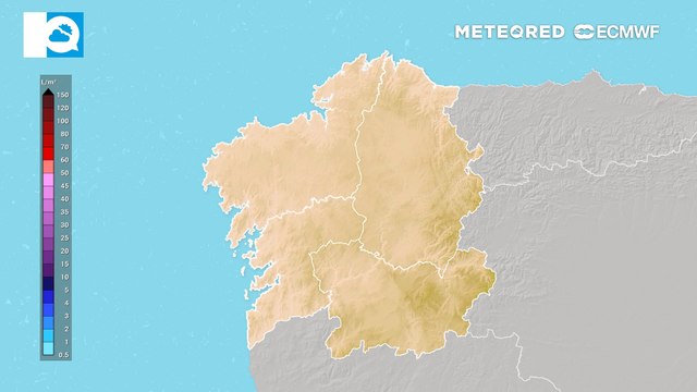 El primer temporal del otoño dejará lluvias muy abundantes en Galicia