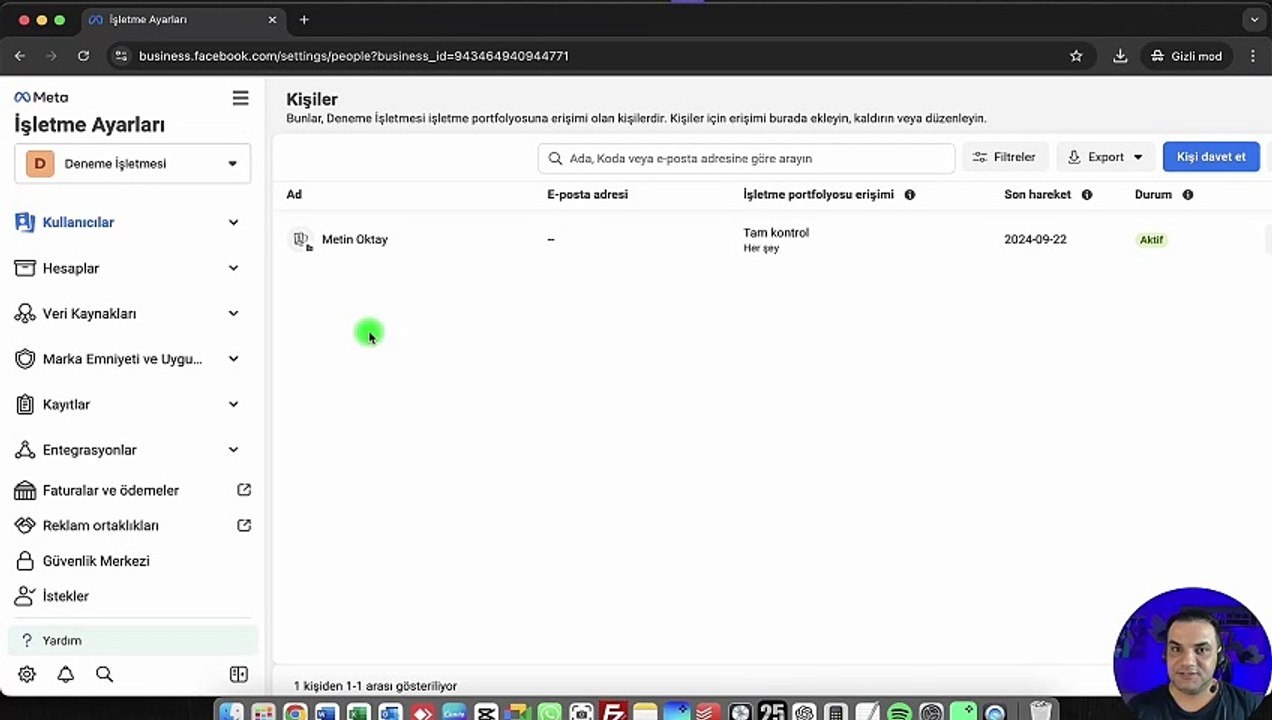 Facebook İşletme Sayfasını Panele Eklemek