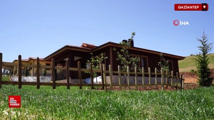 Gaziantep'te depremzedeler için yapılan köy evlerinde son aşama