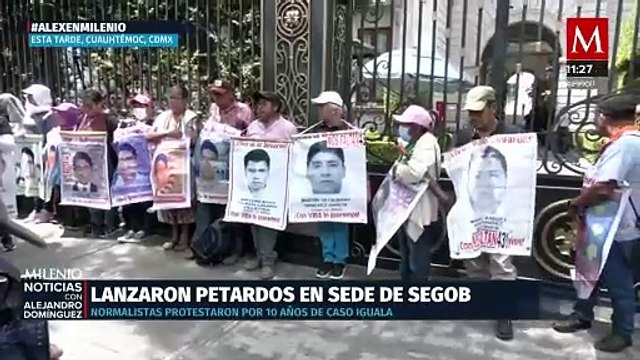 Protestas en la Ciudad de México por el aniversario de la desaparición de los 43 normalistas