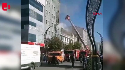 Kars'ta 7 katlı otelde yangın çıktı: 10 yaralı