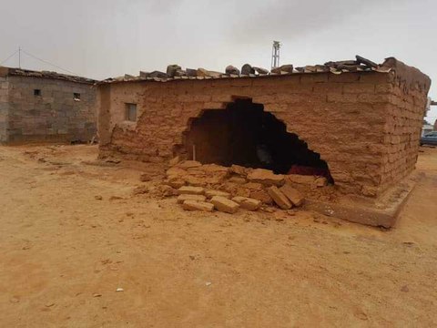 Las lluvias arrasan campos de refugiados saharauis en Tinduf (Argelia)