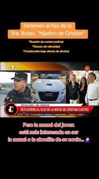 Detuvieron al hijastro de Cristian Castro: tiene 21 años y manejaba alcoholizadoDetuvieron al hijastro de Cristian Castro: tiene 21 años y manejaba alcoholizado