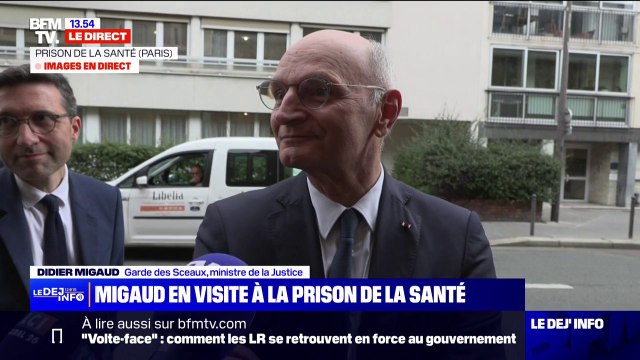 Je défendrai mes convictions : le nouveau ministre de la Justice, Didier Migaud, s'exprime lors d'un déplacement à la prison de la Santé