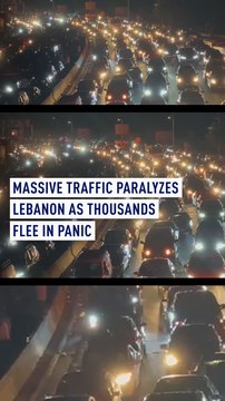 Thousands of Lebanese stranded overnight in massive traffic fleeing South