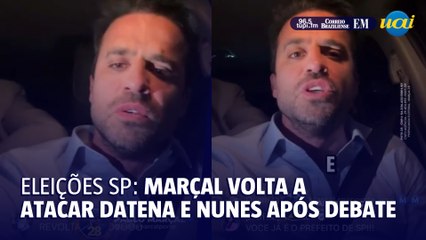 Com água nos olhos, Marçal ataca de novo Nunes e Datena com casos polêmicos