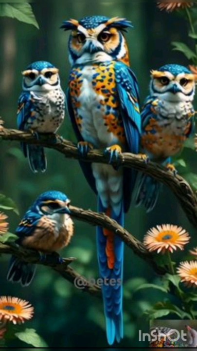 Beautiful and colourful Owls