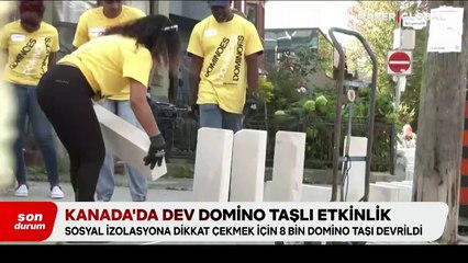 Kanada'da dev domino taşlı etkinlik
