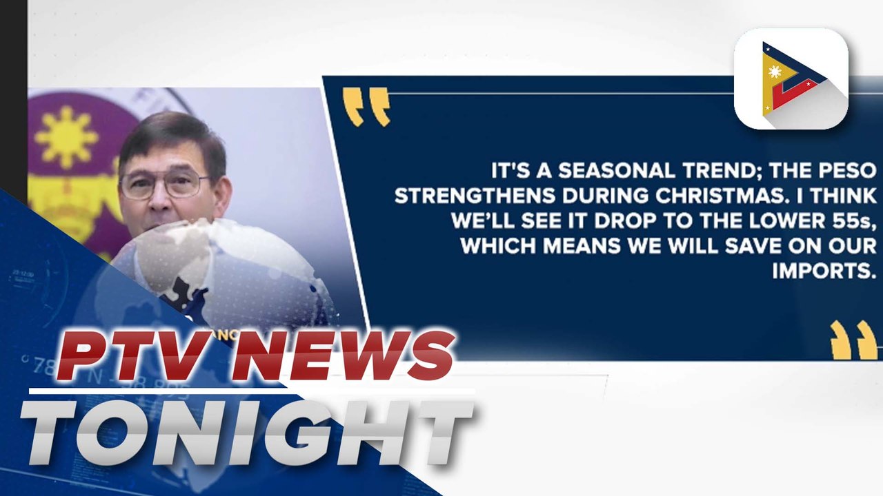 Sec. Ralph Recto expects the peso to rise further due to holiday remittances