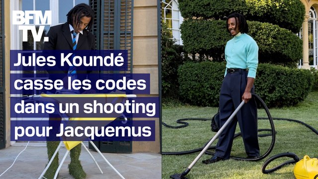 Mode: le footballeur des Bleus Jules Koundé casse les codes dans la nouvelle campagne de Jacquemus
