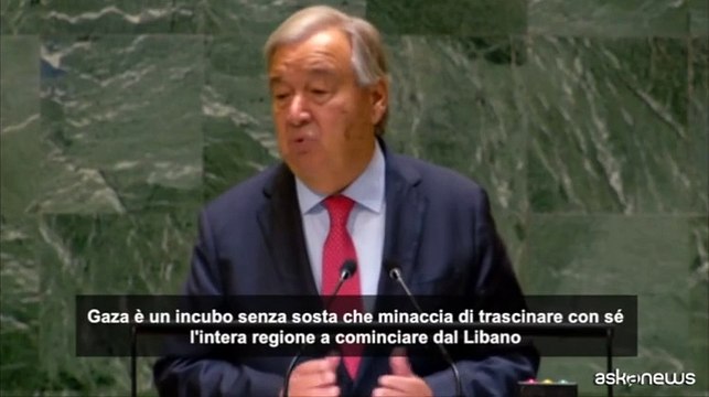 Guterres: Gaza un incubo e il Libano ? sull'orlo del baratro