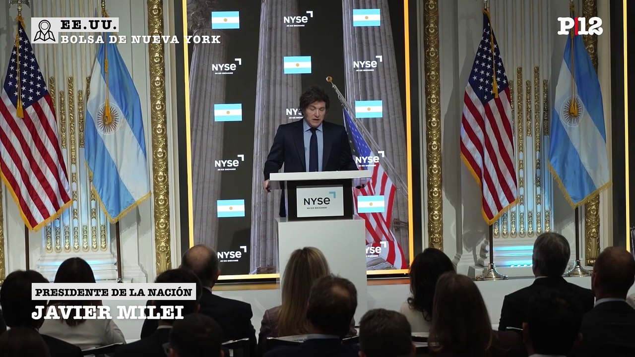 Milei, en Wall Street, remarcó sus diferencias con la agenda "Woke" y el "Pacto del futuro" de la ONU: "Mucho no les gustó mi último posteo del virus KU-K 12"