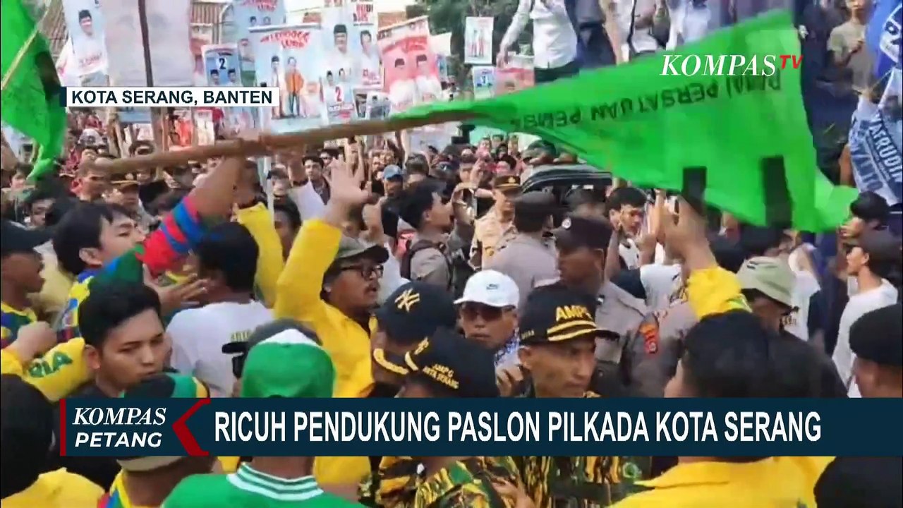 Ricuh Pendukung Paslon Pilkada Kota Serang, Diduga Karena Adu Yel-Yel