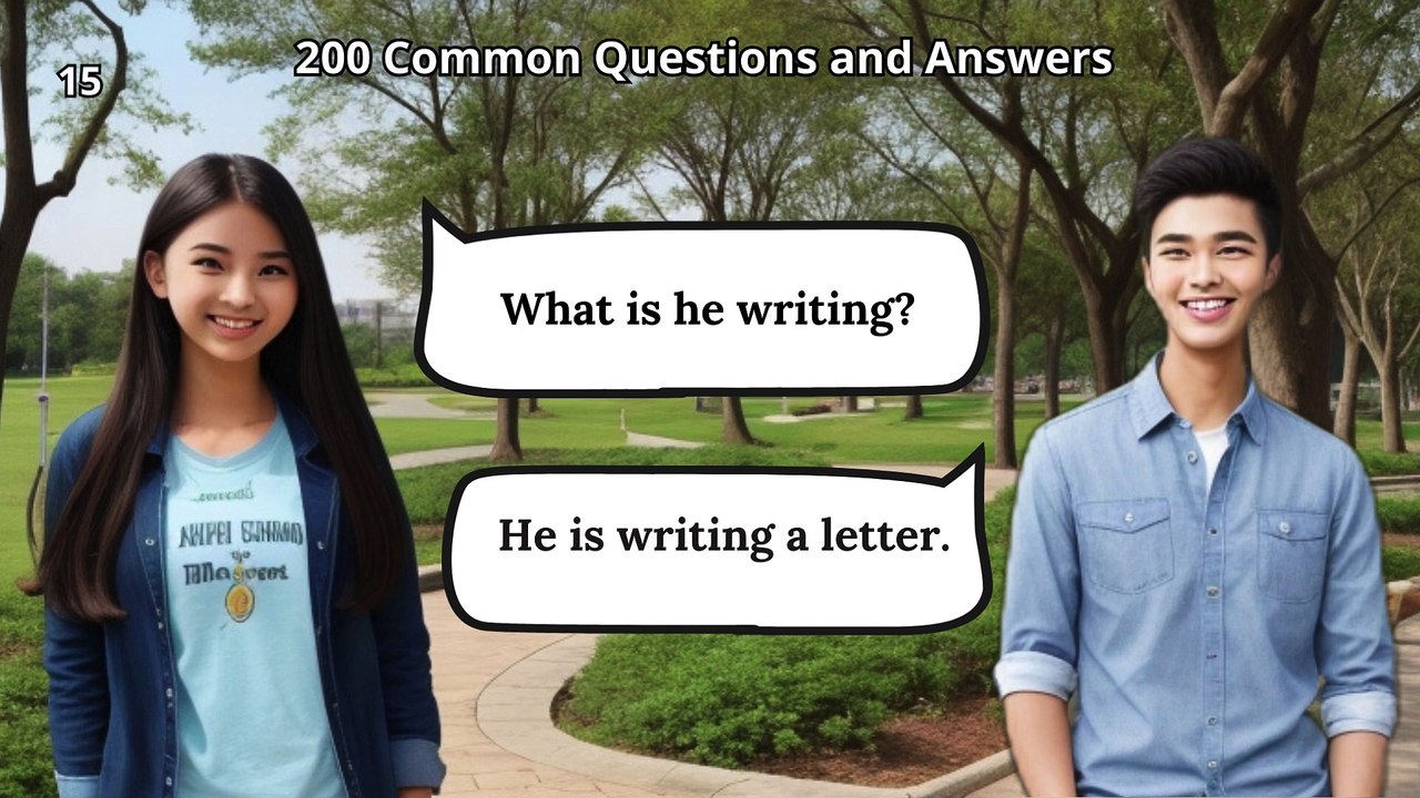200 Q&A in the Present Continuous Tense Part 2