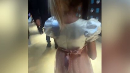 Girl excluded from school over Cruella de Vil hair meets idol