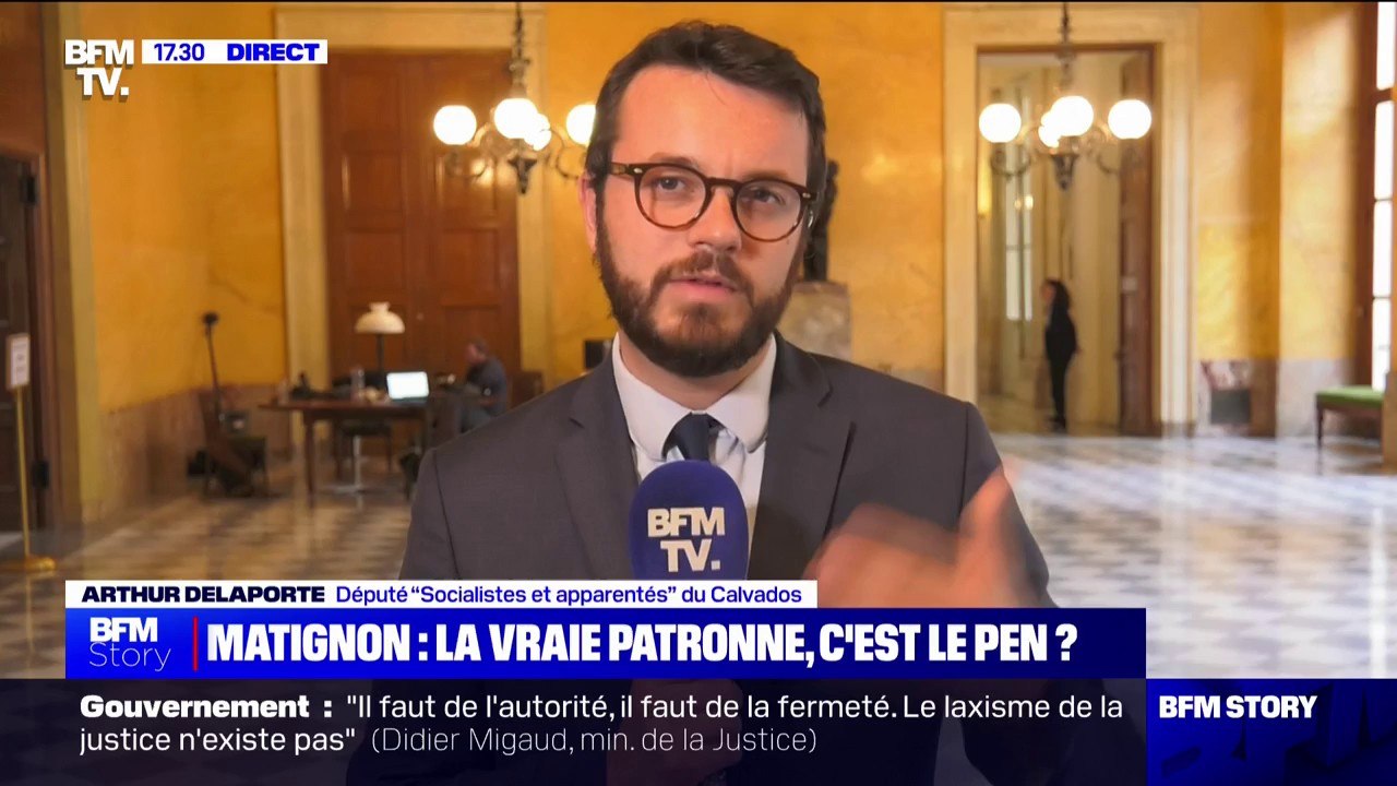 Recadrage d'Antoine Armand au sujet du RN: "Marine Le Pen se comporte en Première ministre bis", déclare Arthur Delaporte (PS)
