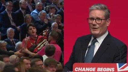 Watch: Gaza protester interrupts Starmer’s Labour conference speech