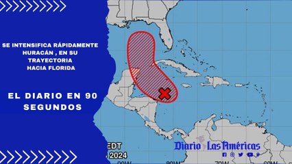 Se intensifica rápidamente huracán ,  en su trayectoria hacia Florida | El Diario en 90 segundos