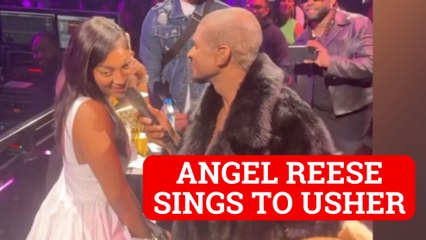 Angel Reese Blushes and Sings with Usher on Stage 🎤