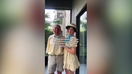 Dad and daughter dress as Disney characters