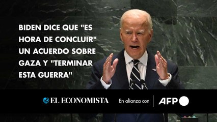 Biden dice que "es hora de concluir" un acuerdo sobre Gaza y "terminar esta guerra"