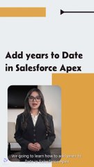 How to add Years to Date in Salesforce Apex #howtosalesforce #salesforce #howto